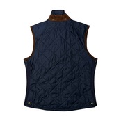 RALPH LAUREN ラルフローレン ダブルジップ キルティング ライトベスト 11 /ネイビー/レディース/部分レザー