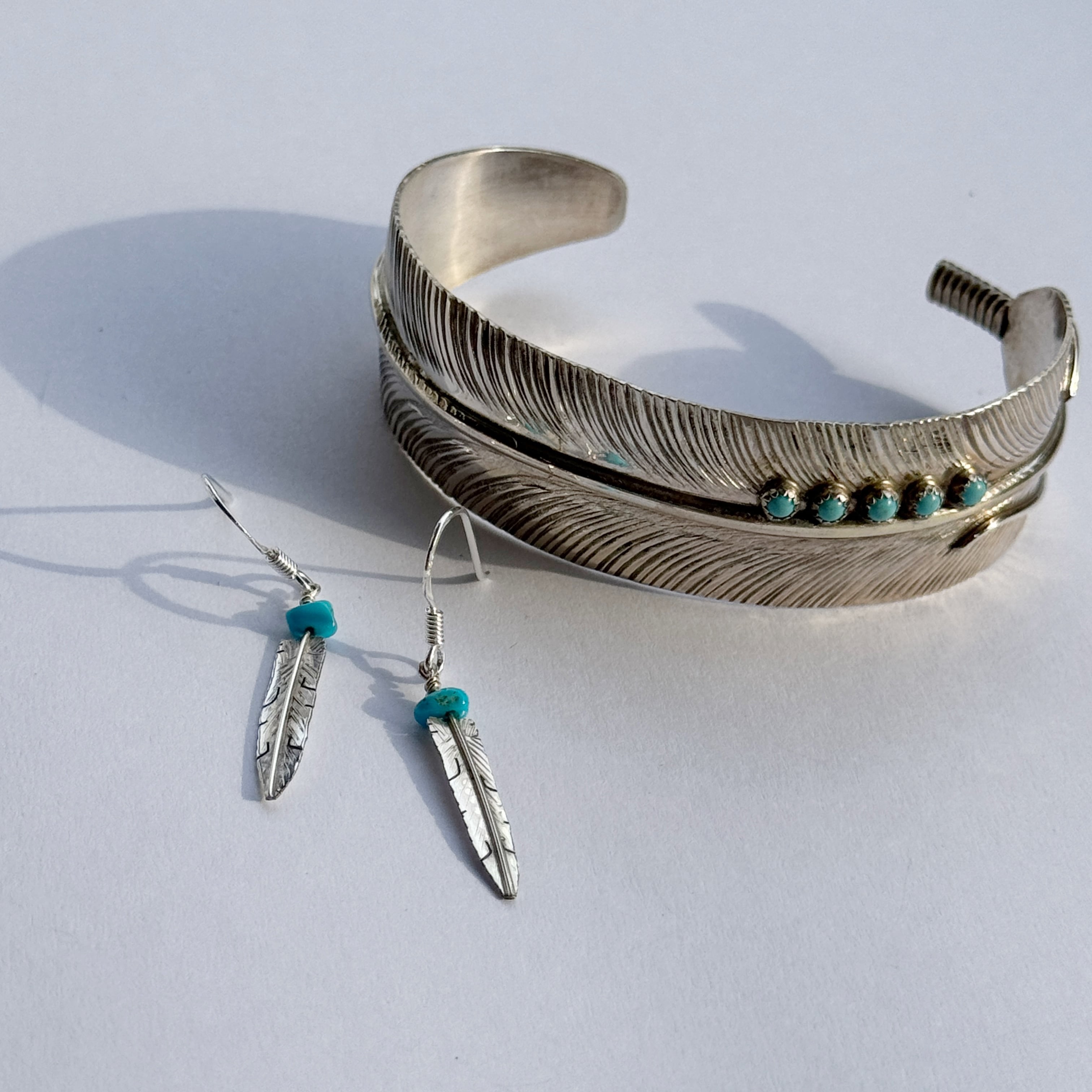 再入荷】《Indian jewelry》フェザー and リトル ターコイズ フック