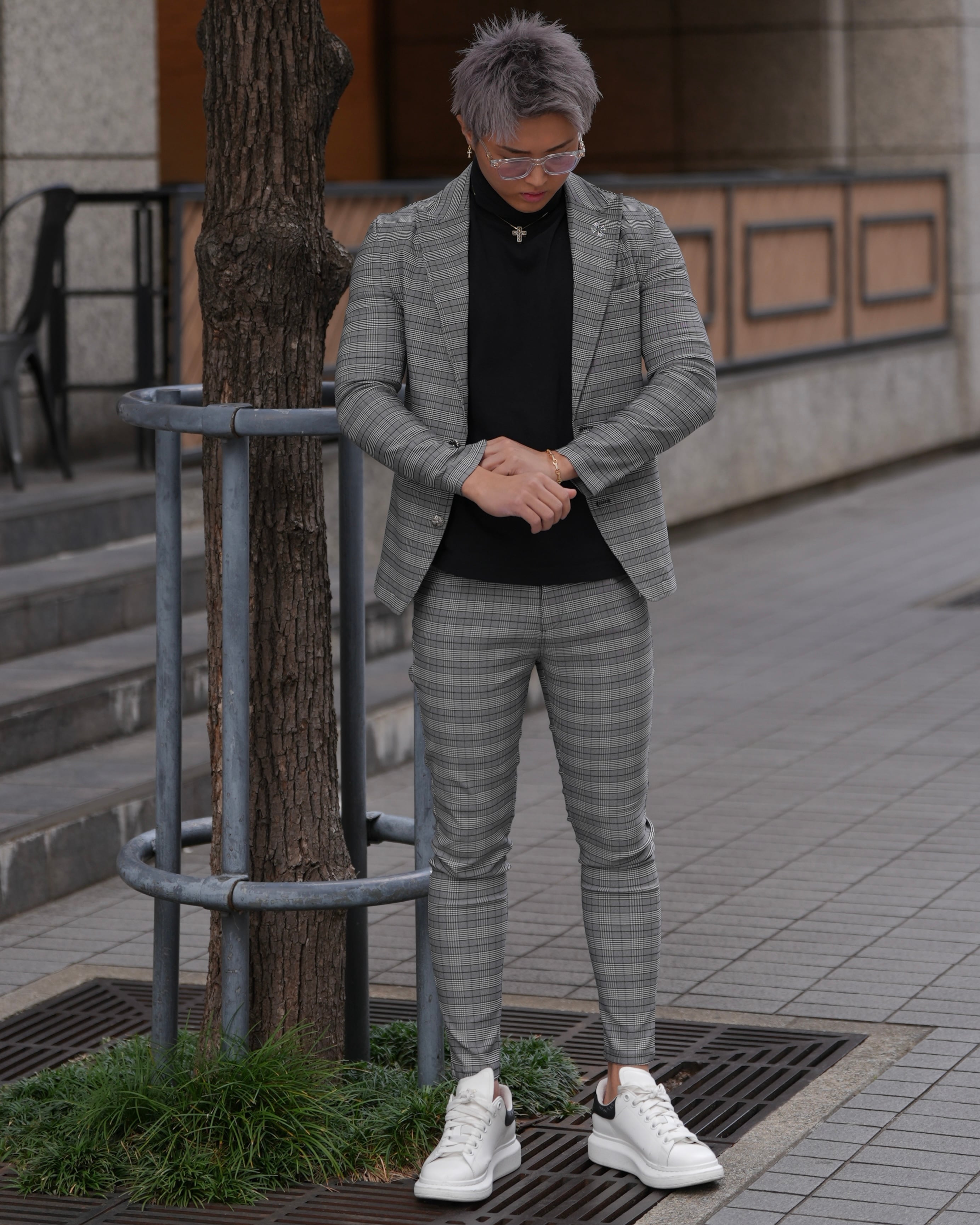 BELINDA ORIGINAL CHECK SLACKS【BB25028】 | BELINDA OFFICIAL