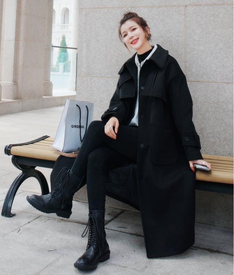 アウター レディース コート ウール ウールコート コットン ミディアム