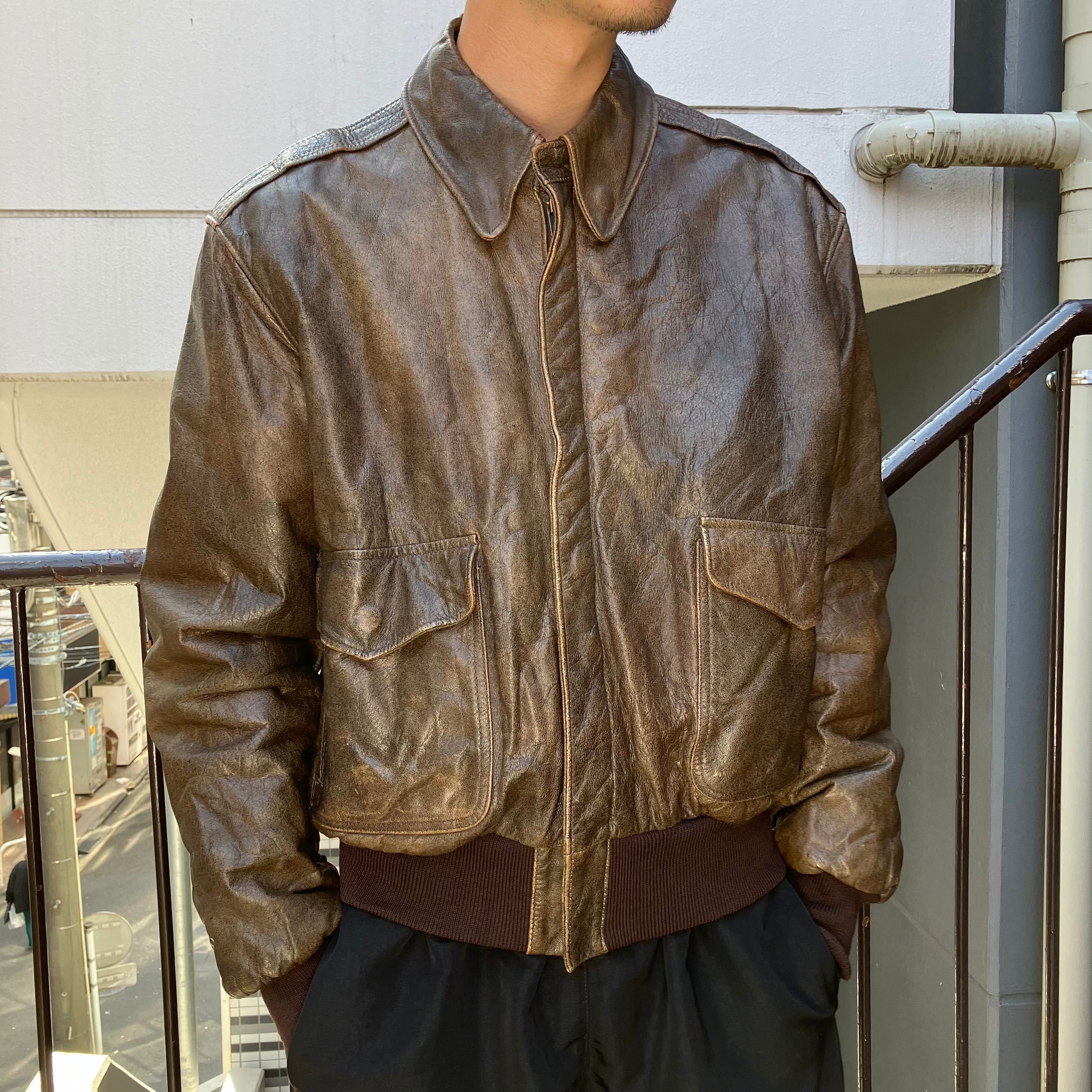 80s L.L.Bean A2 leather jacket 40