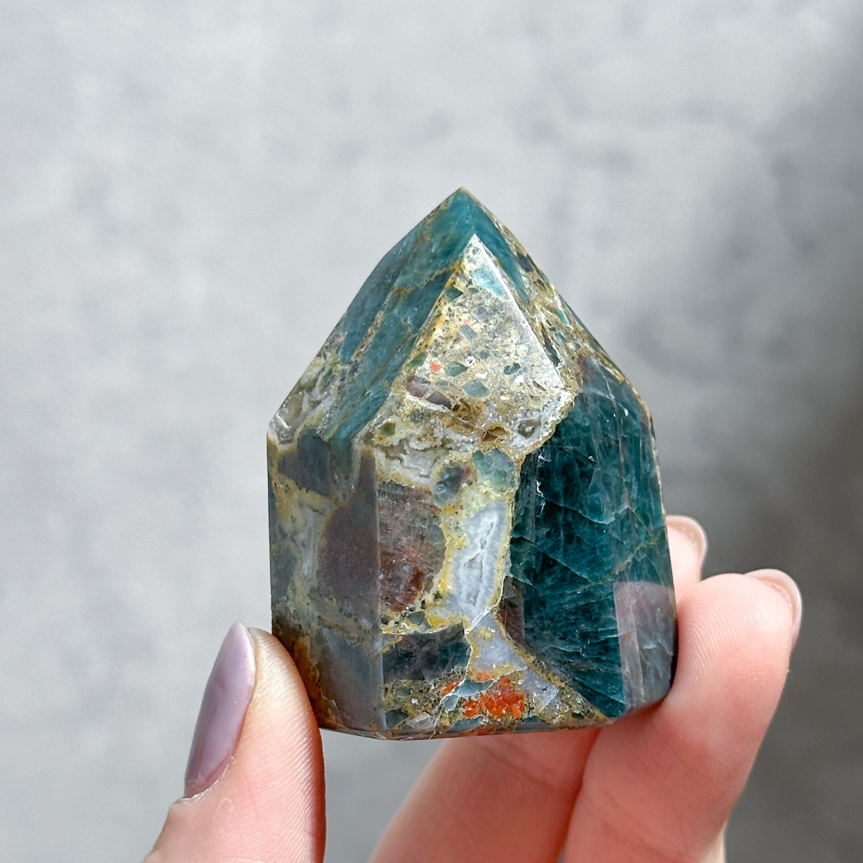天然石　アパタイト ブルーアパタイト フレイム型01◇ Blue Apatite ◇ 天然石・鉱物