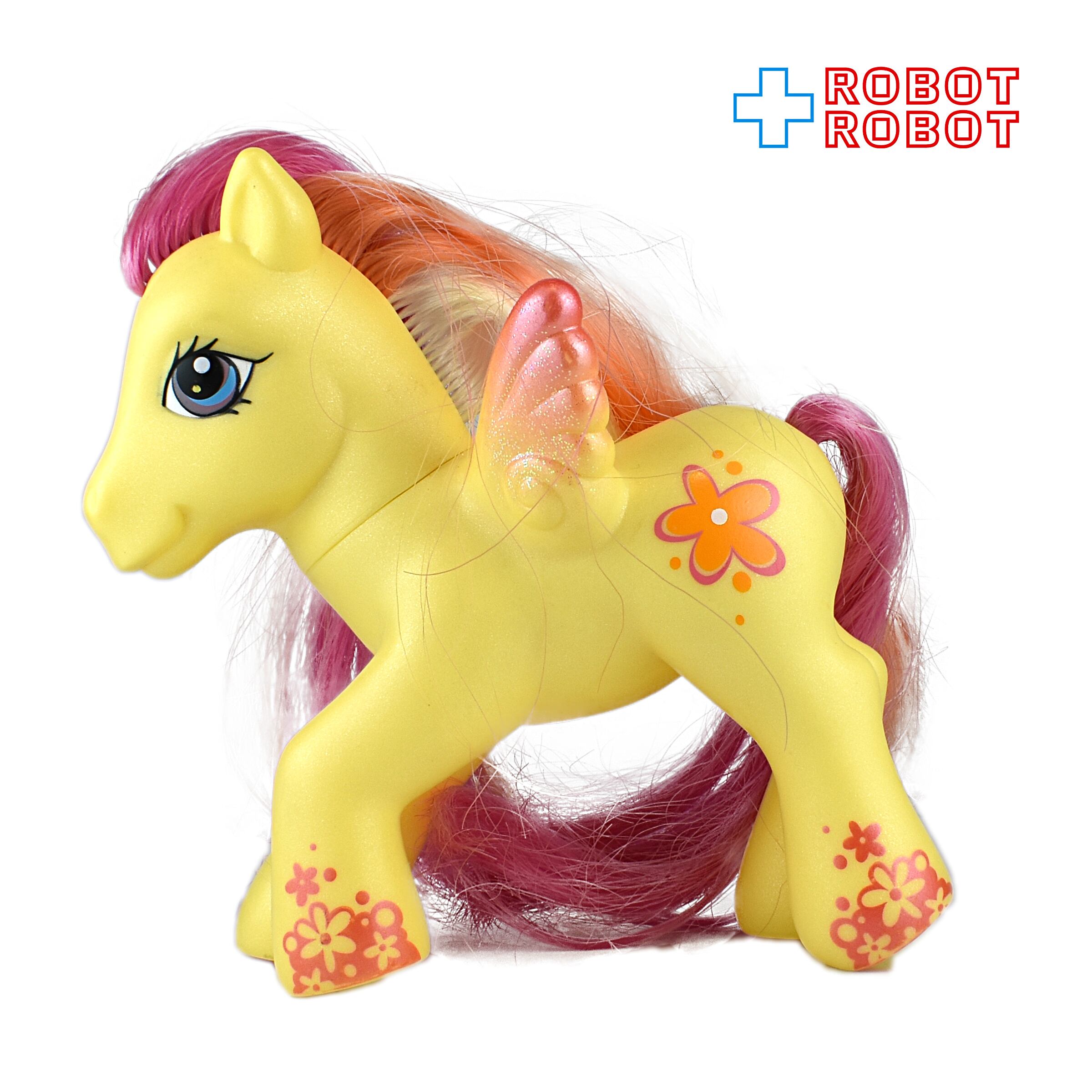 激レア　黄色　My Little Pony ストラップ　マイリトルポニー　レトロ ハズブロ マイリトルポニー G3 パーリーパイ・イエロー ルース
