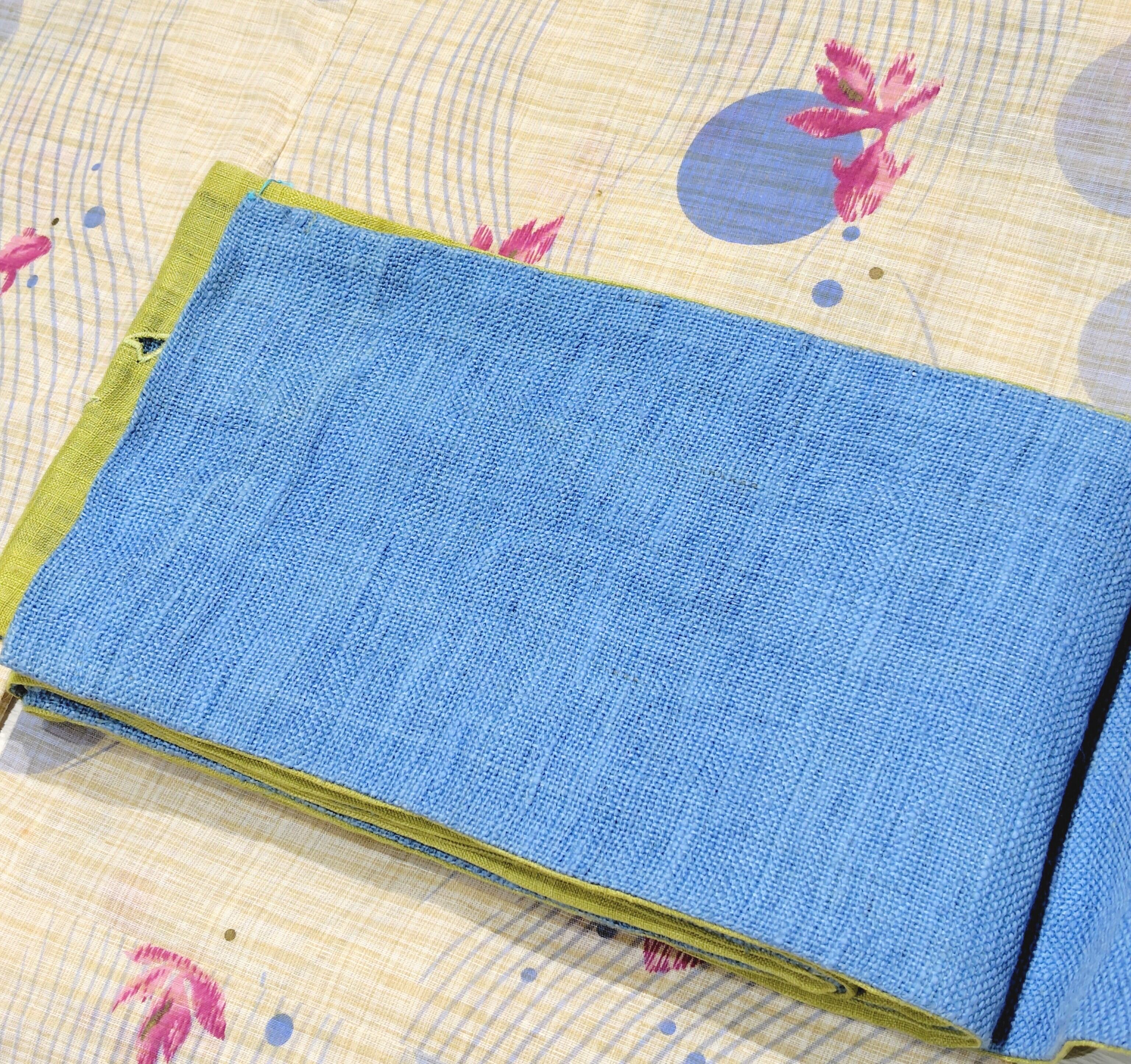 麻の半幅帯 刺繍 リバーシブル | リサイクル着物 菅野