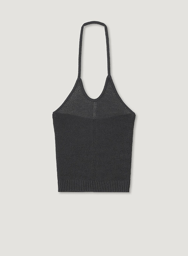 [MANGO MANY PLEASE] KONNI HALTER KNIT VEST_CHARCOAL 正規品 韓国ブランド 韓国通販 韓国代行 韓国ファッション マンゴーメニープリーズ 日本 店舗