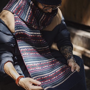 【Set Items】 Fair Isle Scarf & Beanie / フェア アイル マフラー & ニット帽 セット