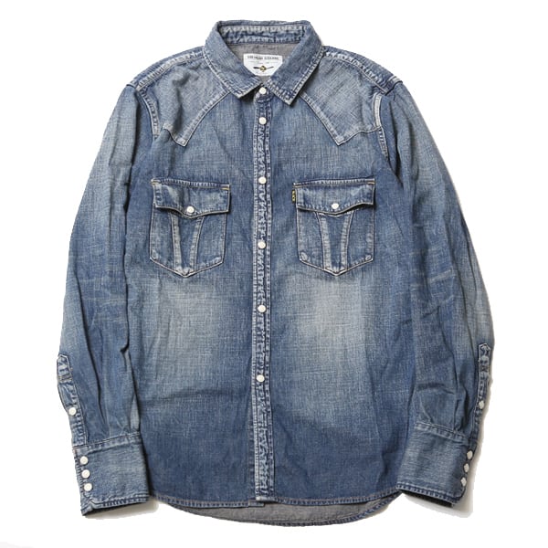 ROAD JACK DENIM SHIRTS＜VINTAGE WASH＞ (INDIGO) / RUDE