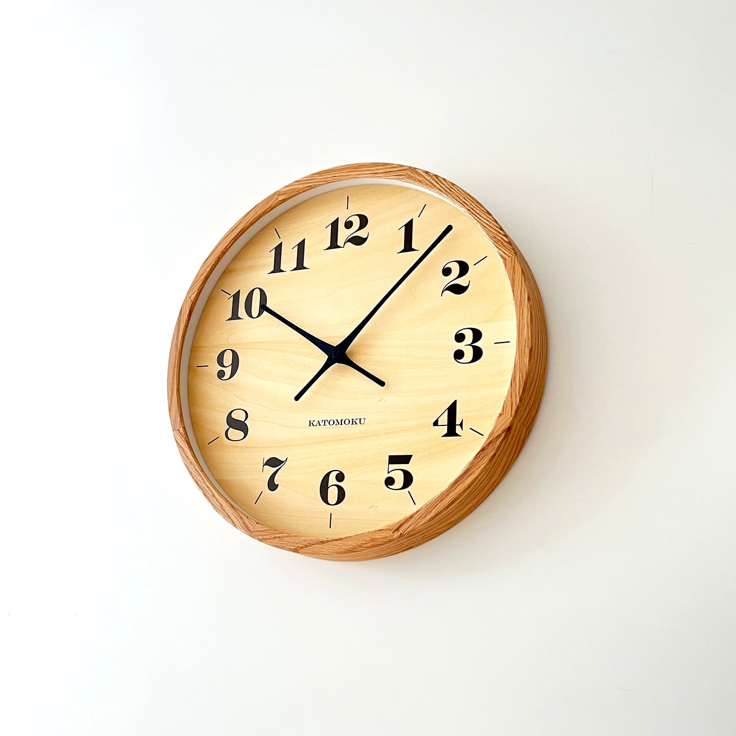 KATOMOKU muku clock 22 LL オーク km-142OA 掛け時計 | 加藤木工株式