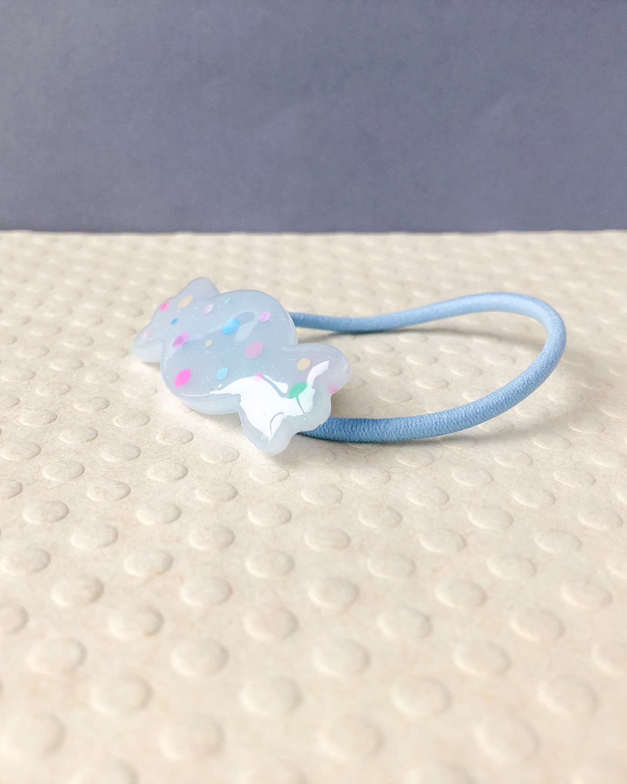＊ブルー＊カラフルドット＊キャンディー形＊ヘアゴム＊の画像04