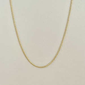 【14K-3-36】16inch 14K real gold chain necklace