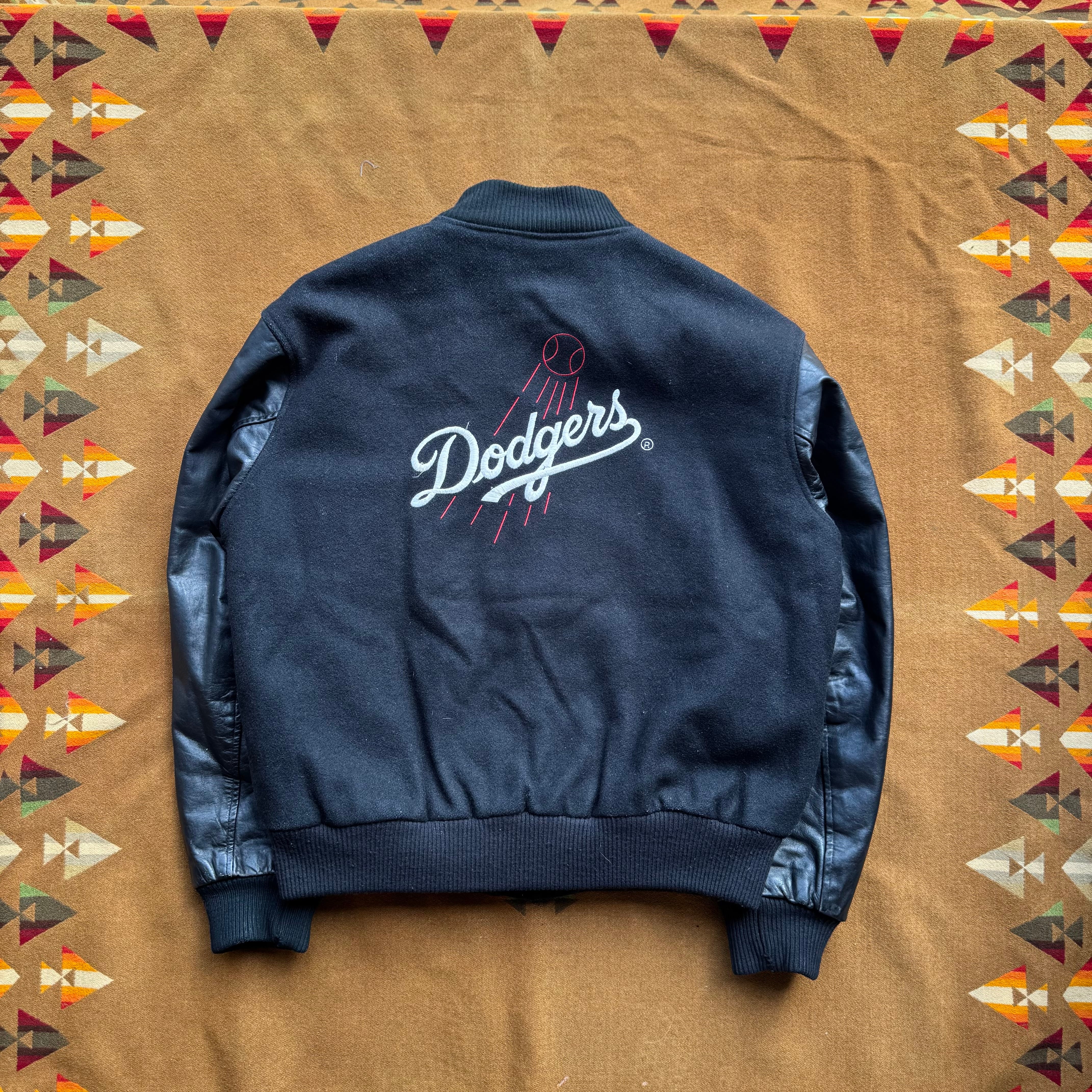 1990's Vintage "LA Dodgers" Award Varsity Jacket Black Size L