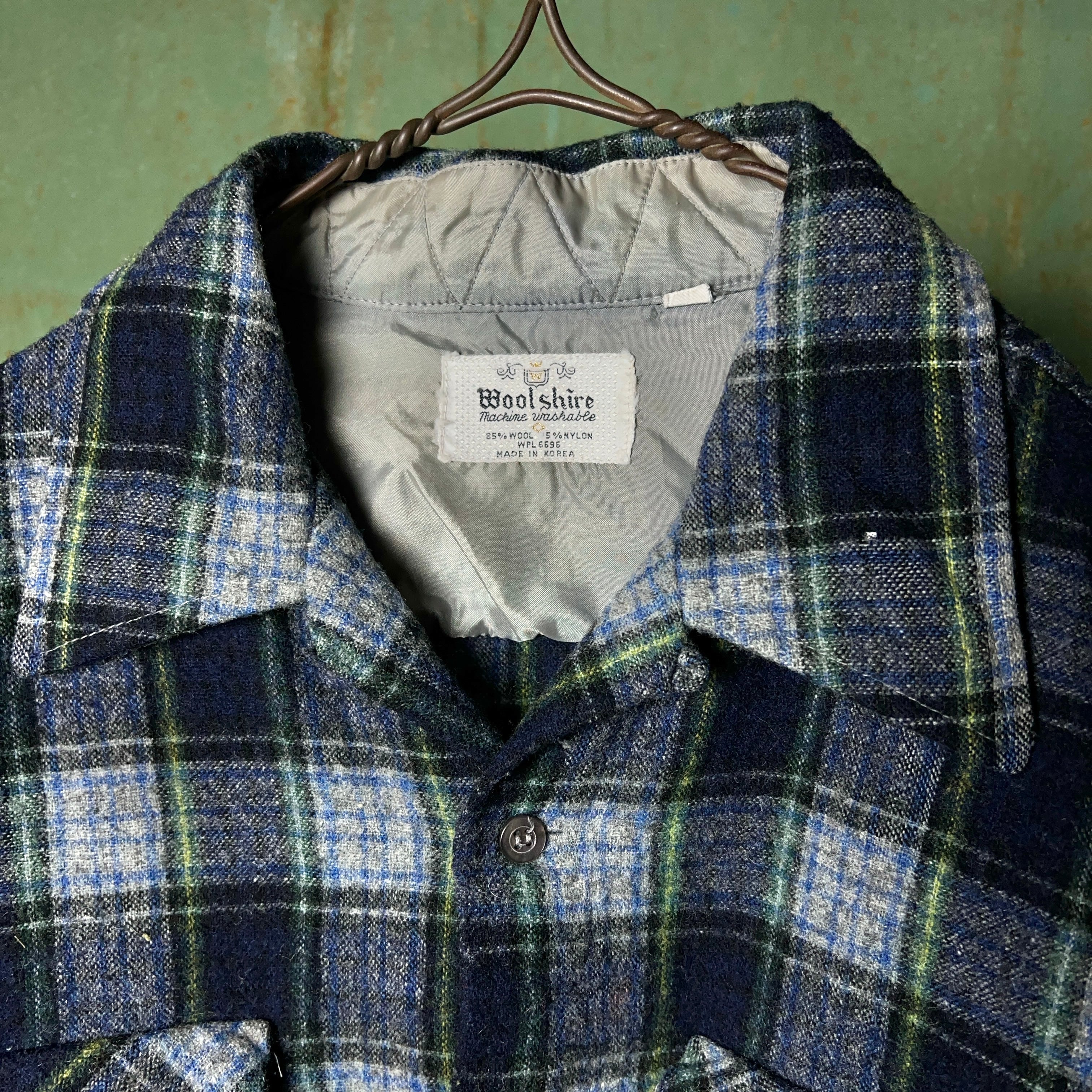 70's~80's Wool Shire Plaid Wool Shirt 70年代 80年代 ウールシャツ