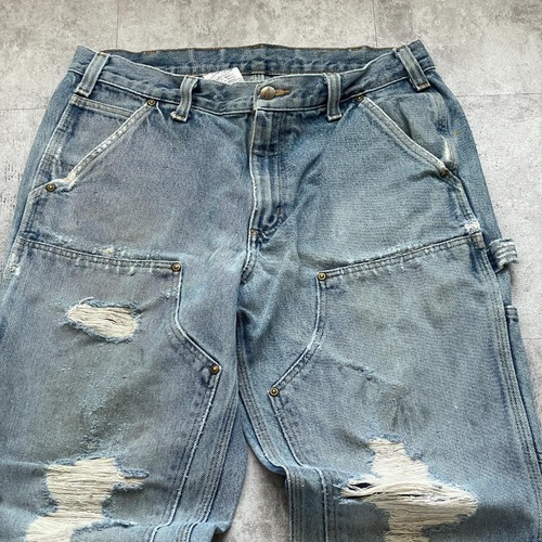 00s メキシコ製 デニム ダブルニー Carhartt 34×32 詳細写真4