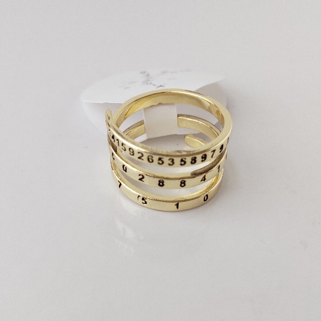 新品 ガーグル サイエンス シリーズ 円周率 ピアス ゴールド