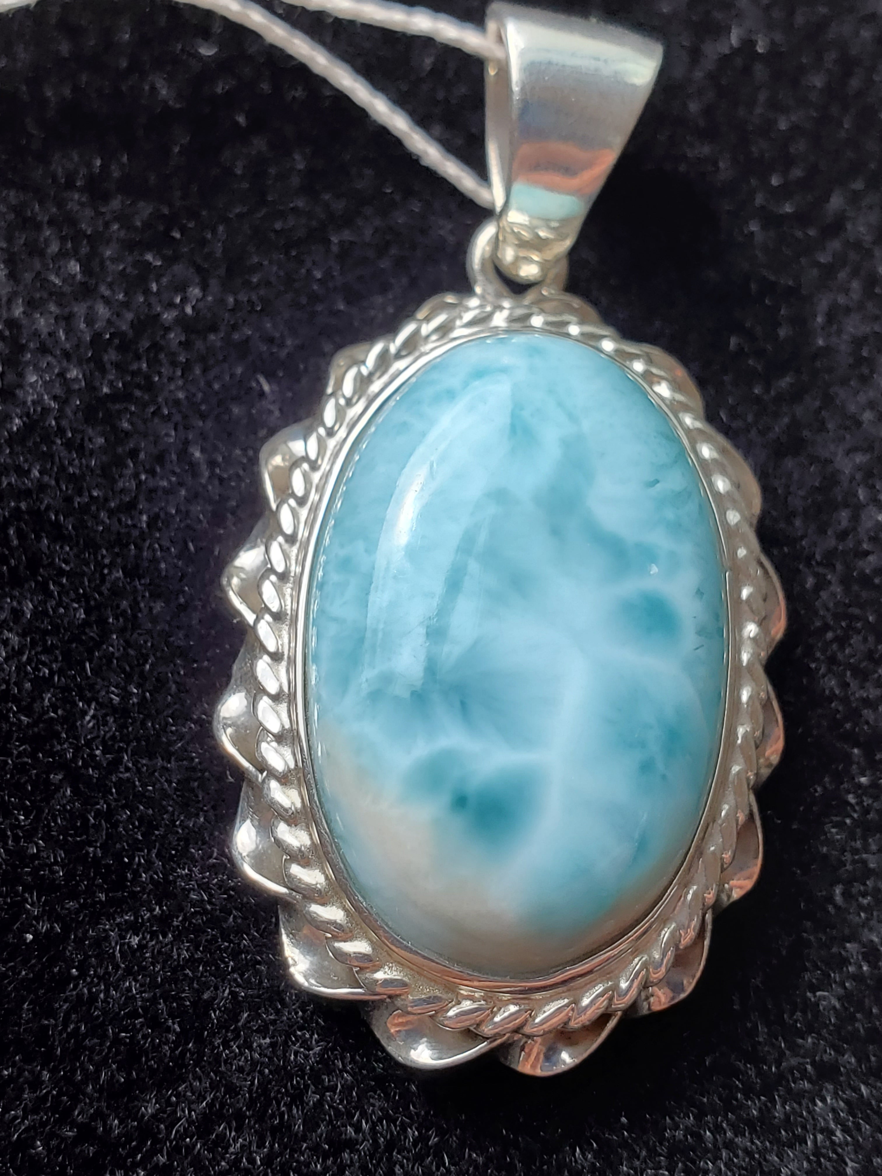 ラリマー デザインペンダントトップ 925silver 天然石アクセサリー