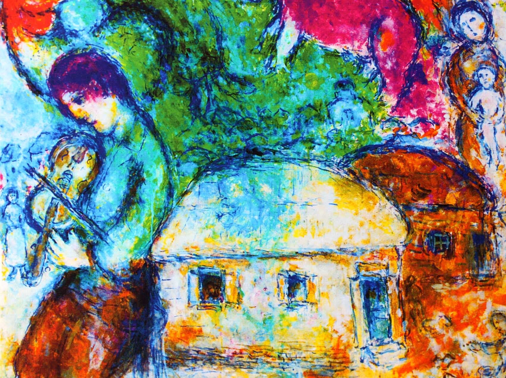 マルク シャガール絵画「ショファール」額縁4色選択可能 作品証明書