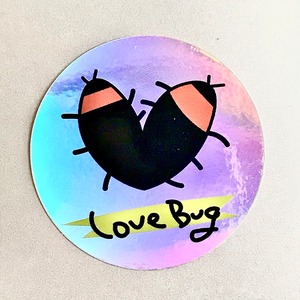 "love bug" sticker【BLACK/RED】