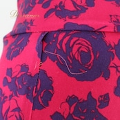 フラメンコ 衣装 ファルダ スカート 紫 ピンク 花柄 伸縮 ハイウエスト ストレッチ 青 紫 レッスン 練習着 ダンス パーティ 発表会 ピンク系 パープル系 動きやすい 華やか エレガント おしゃれ フェスティバル ステージ衣装 女性用