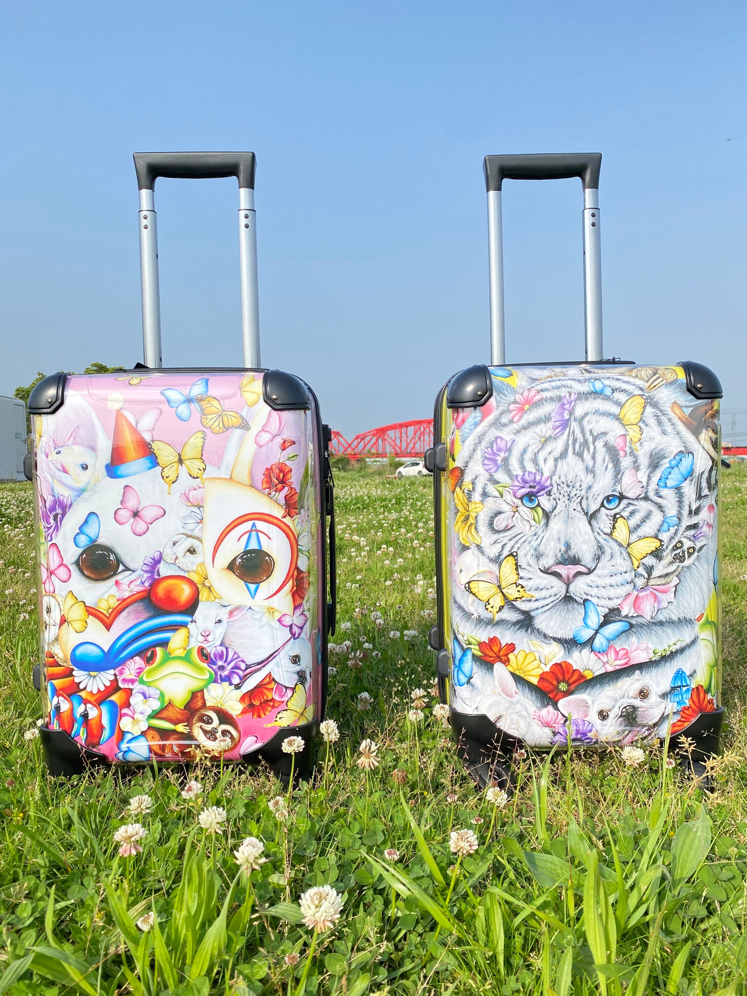 ホワイトタイガーのキャリーケース【機内持込OK】 | mash art