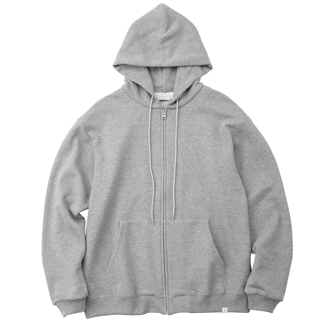 YAAH SWEAT ZIP UP HOODIE (H.GREY)