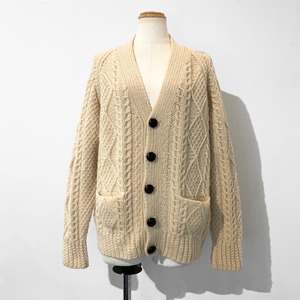 Vintage Cable Knit Cardigan made in Ireland
