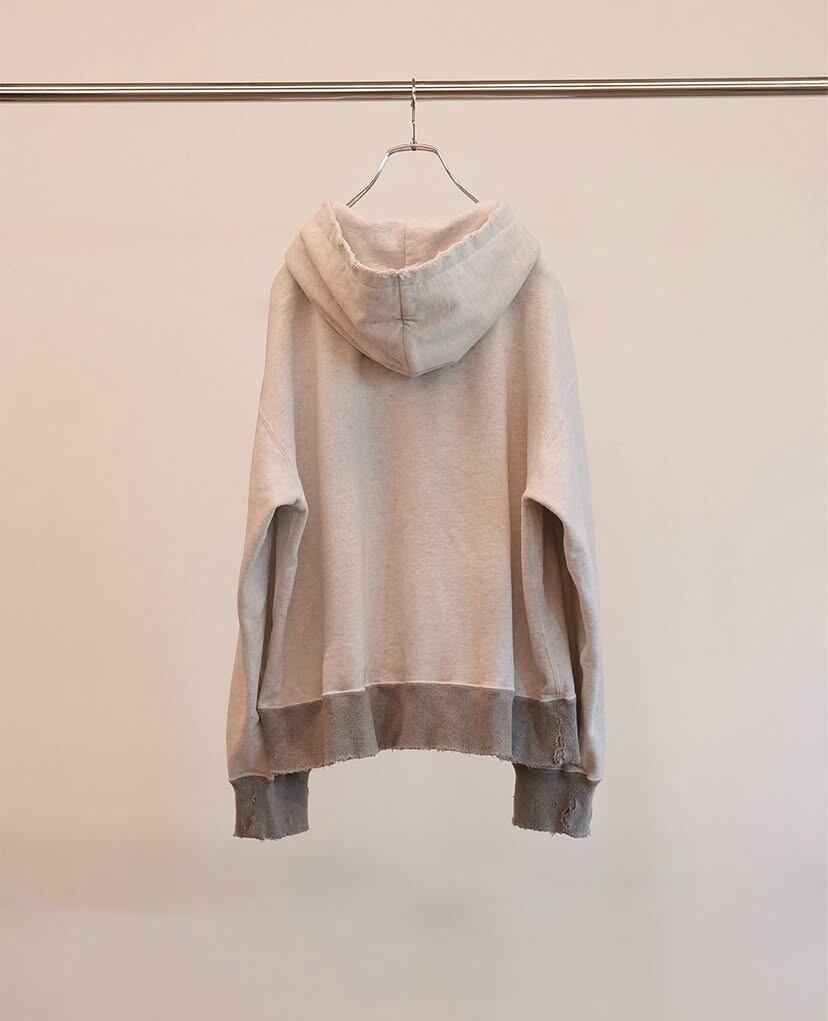 25SS】ANCELLM ZIPUP HOODIE (HEATHER WHITE) ANC-CT89 | IAAAM ONLINE