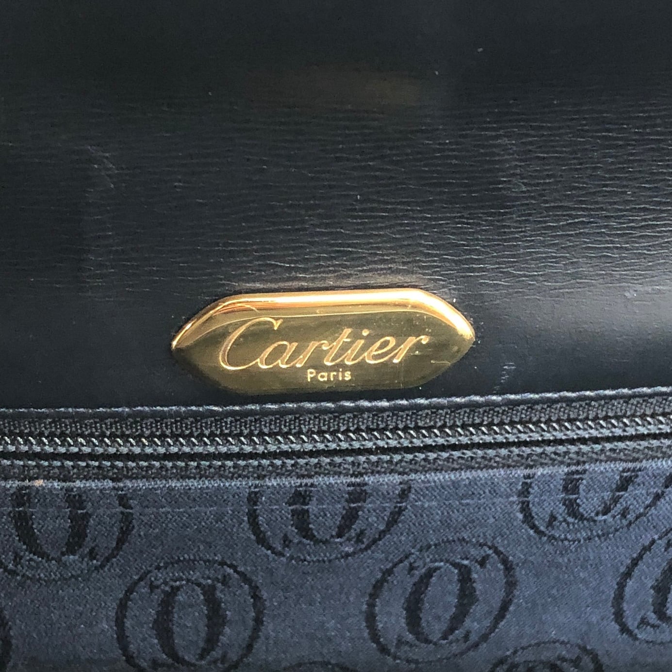 Cartier カルティエ サファイアライン ショルダーバッグ ネイビー