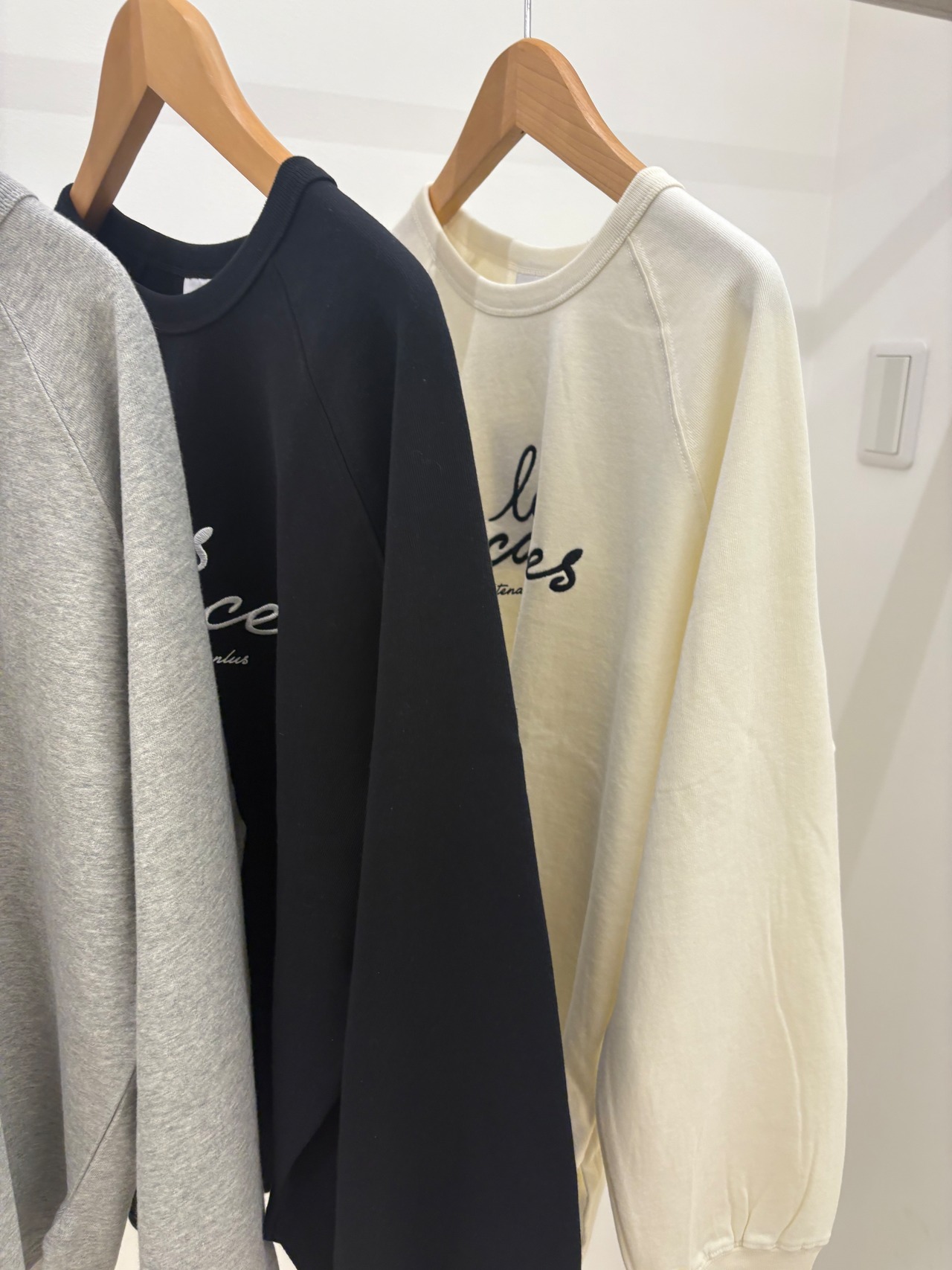 le ventsouffle 刺繍ラグランスウェット p22A