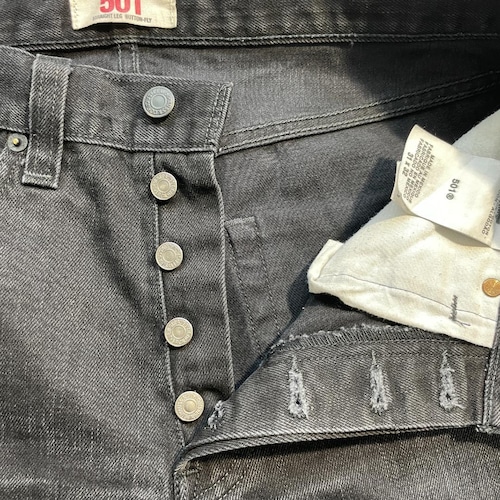 【W31 L32】 メキシコ製 levi's ブラックデニム リーバイス 501 詳細写真6