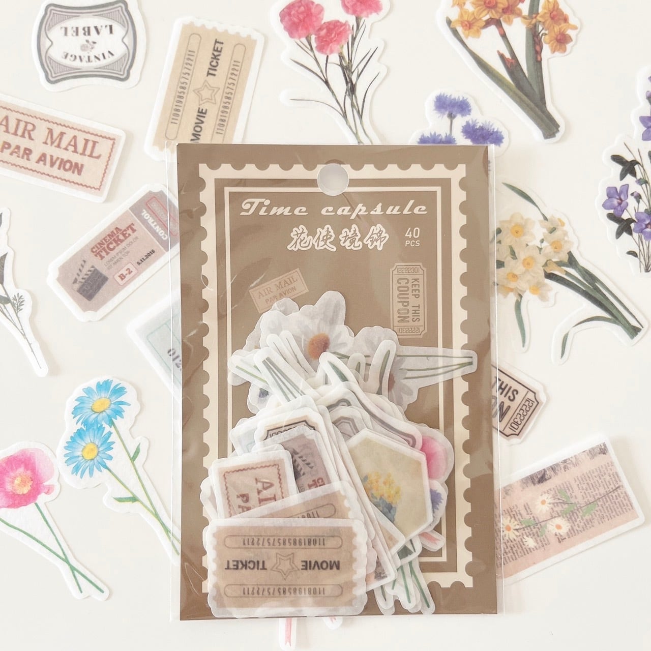 和紙フレークシール flower