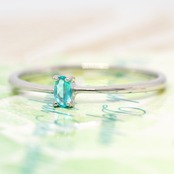 パライバトルマリン ブラジル産 リング 0.057ct pt900