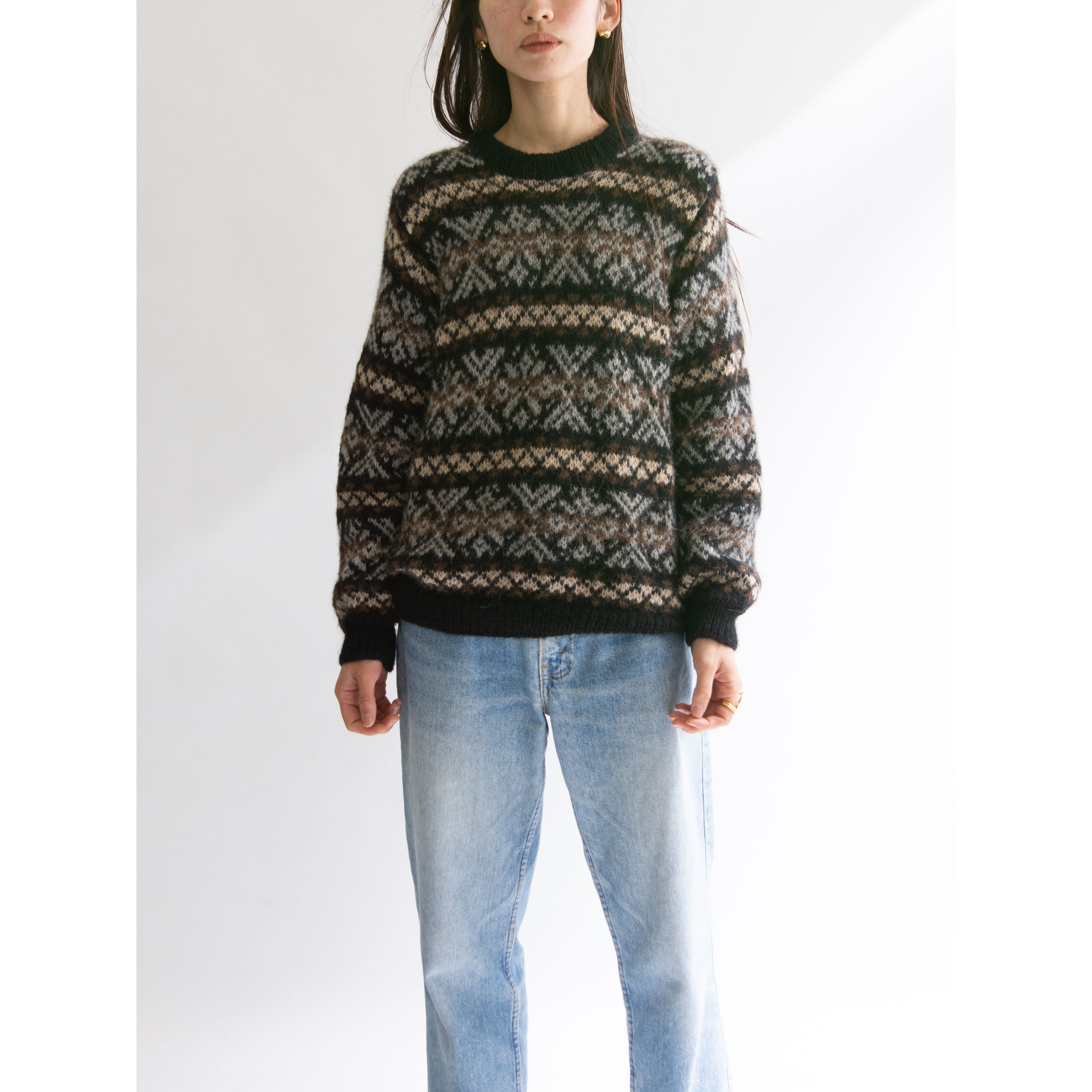 Made in Bolivia】100% Alpaca sweater（ボリビア製 アルパカセーター ...