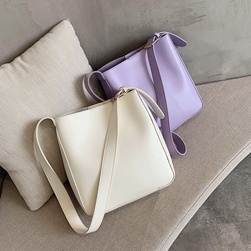 テクスチャスモールバッグ女性バッグ2020新しいタイドネットレッドファッションショルダーメッセンジャーバッグ人気のワイルドバケットバッグ Tiancai_Wing_Bag2515193