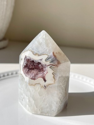 ブラジル産 アメシストアゲートタワーA