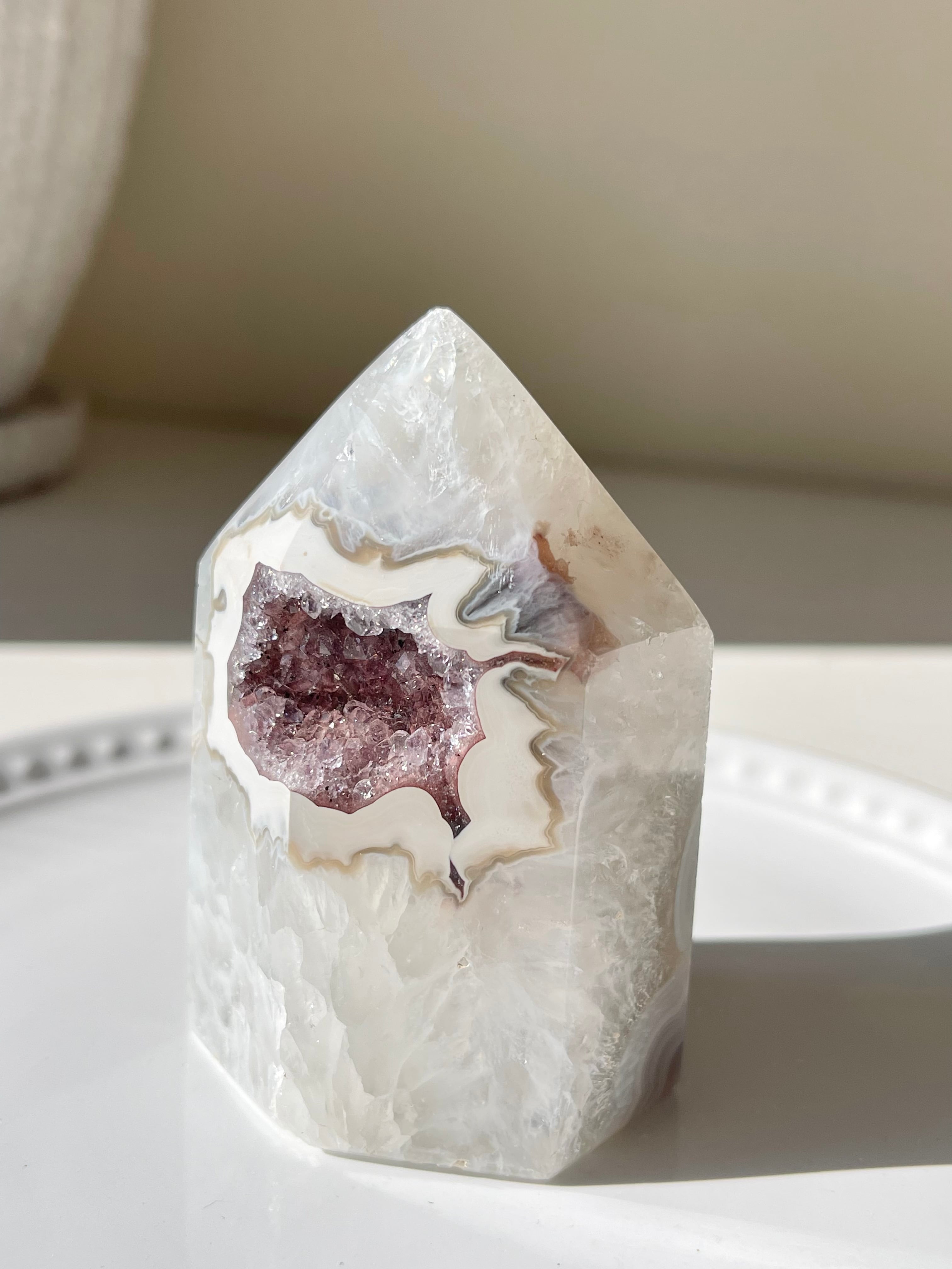 ブラジル産 アメシストアゲートタワーA