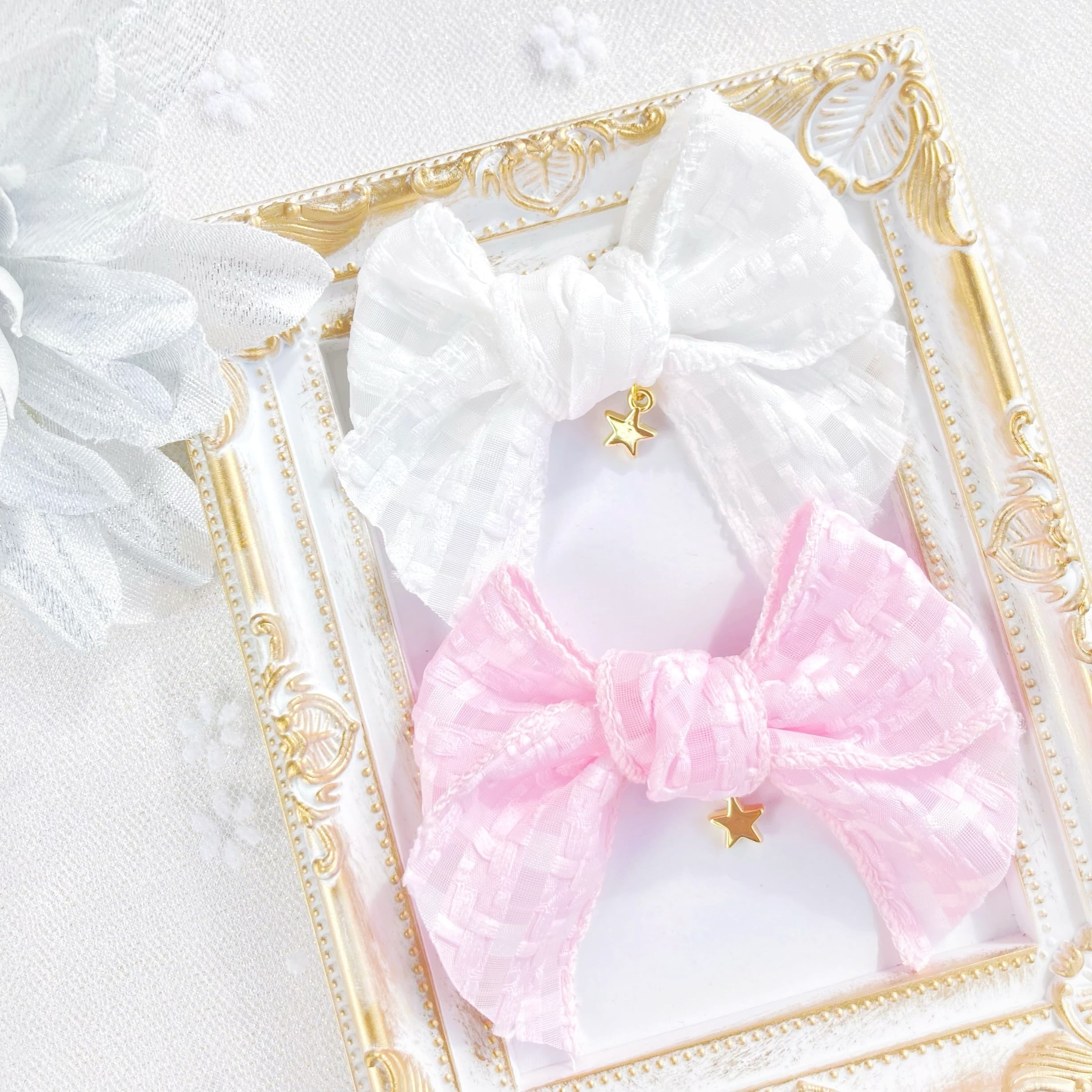 ❁コーデュロイハートモチーフ❁ ベビーヘアピン ベビーヘアクリップ  