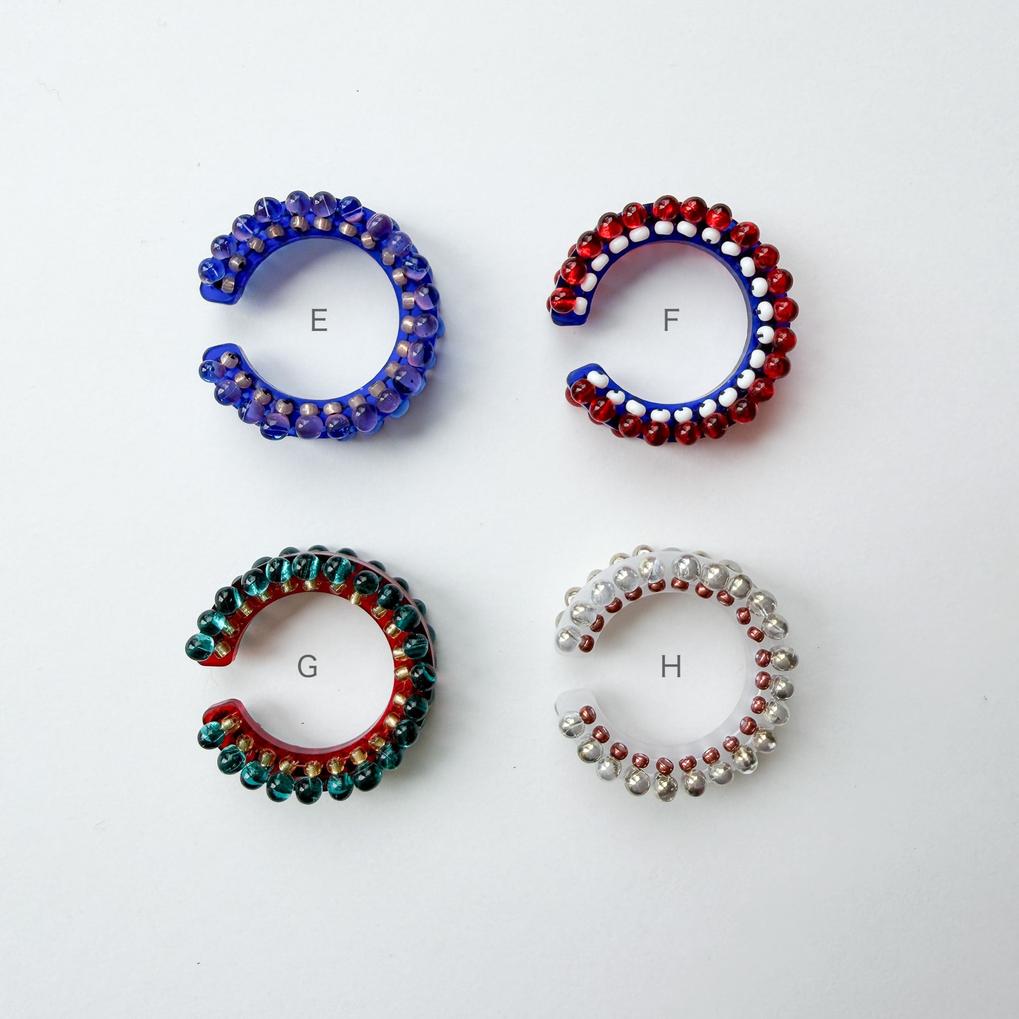 puzzle ring ear cuff L  [E-H]