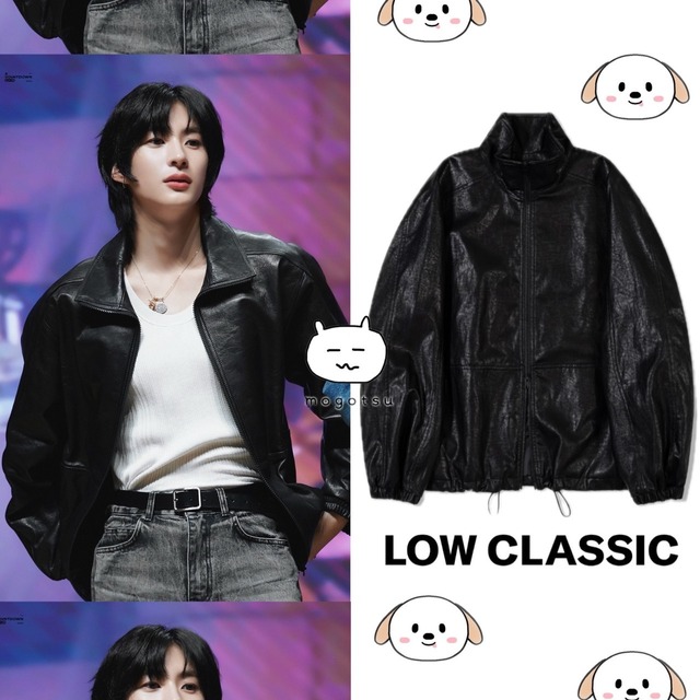 ★RIIZE アントン 着用！！【LOW CLASSIC】PADDED ZIP-UP BLOUSON_BLACK