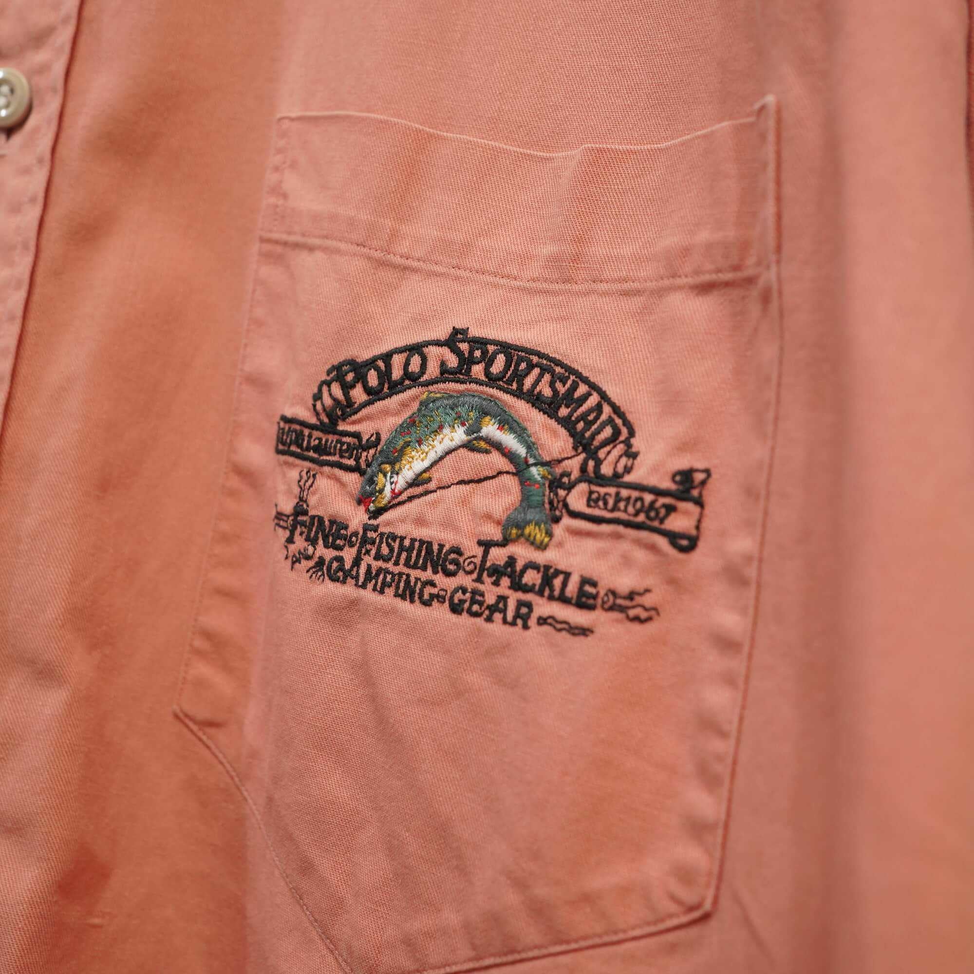 90s ralphlauren polosportsman シャツ L/ラルフローレン ポロスポーツ