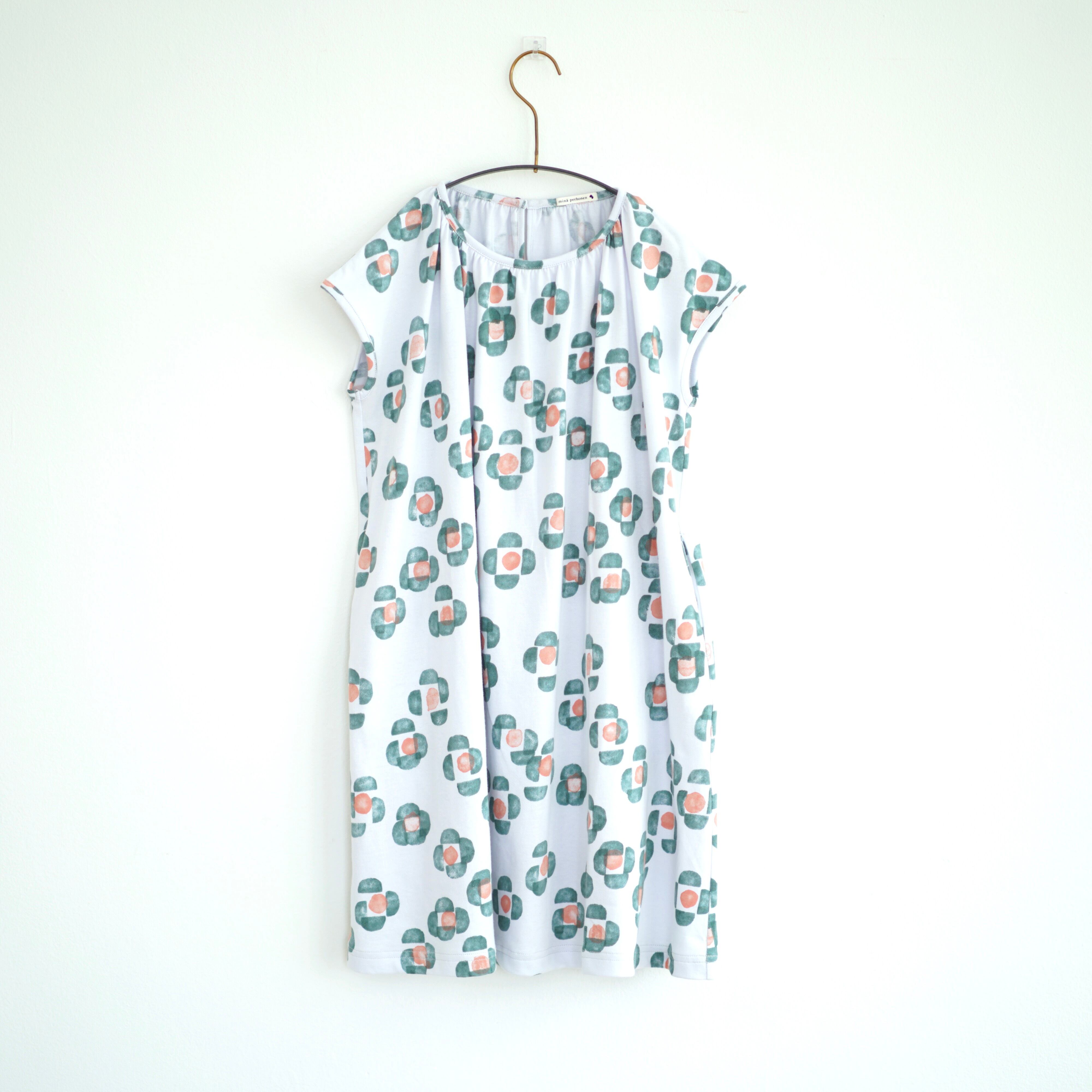 〈 mina perhonen 〉 / flower mist / ワンピース / ABS8277P / light gray / 90?100cm