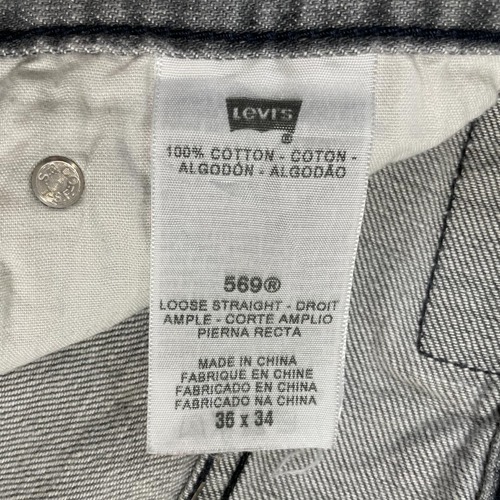 【W36 L34】 usa levi's 先染ブラック リーバイス 569 詳細写真5