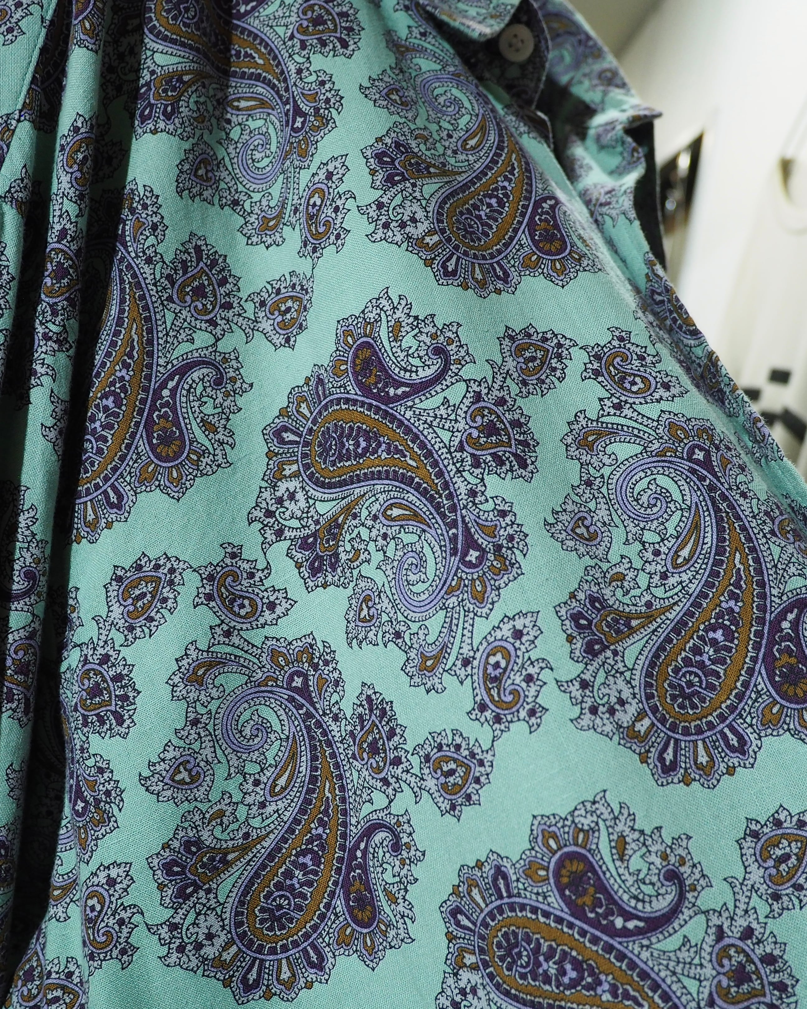 1990s " McGREGOR " Beautiful Paisley All Over Pattern Vintage Loose Shirt