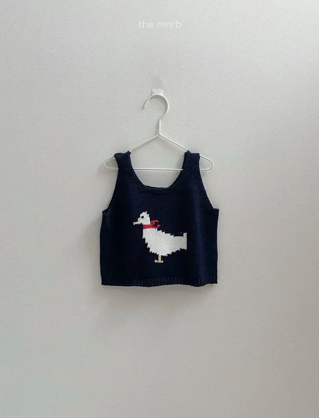 【即納】duck knit vest
