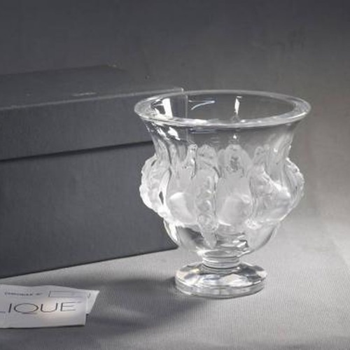  LALIQE 【ラリック　ダンピエール】クリスタルガラス　フラワーベース 花瓶