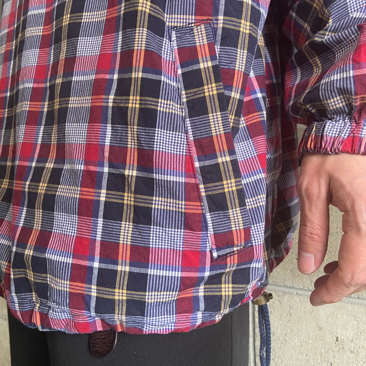 90年代〜00年代 Eddie Bauer エディーバウアー チェック ハーフジップ 
