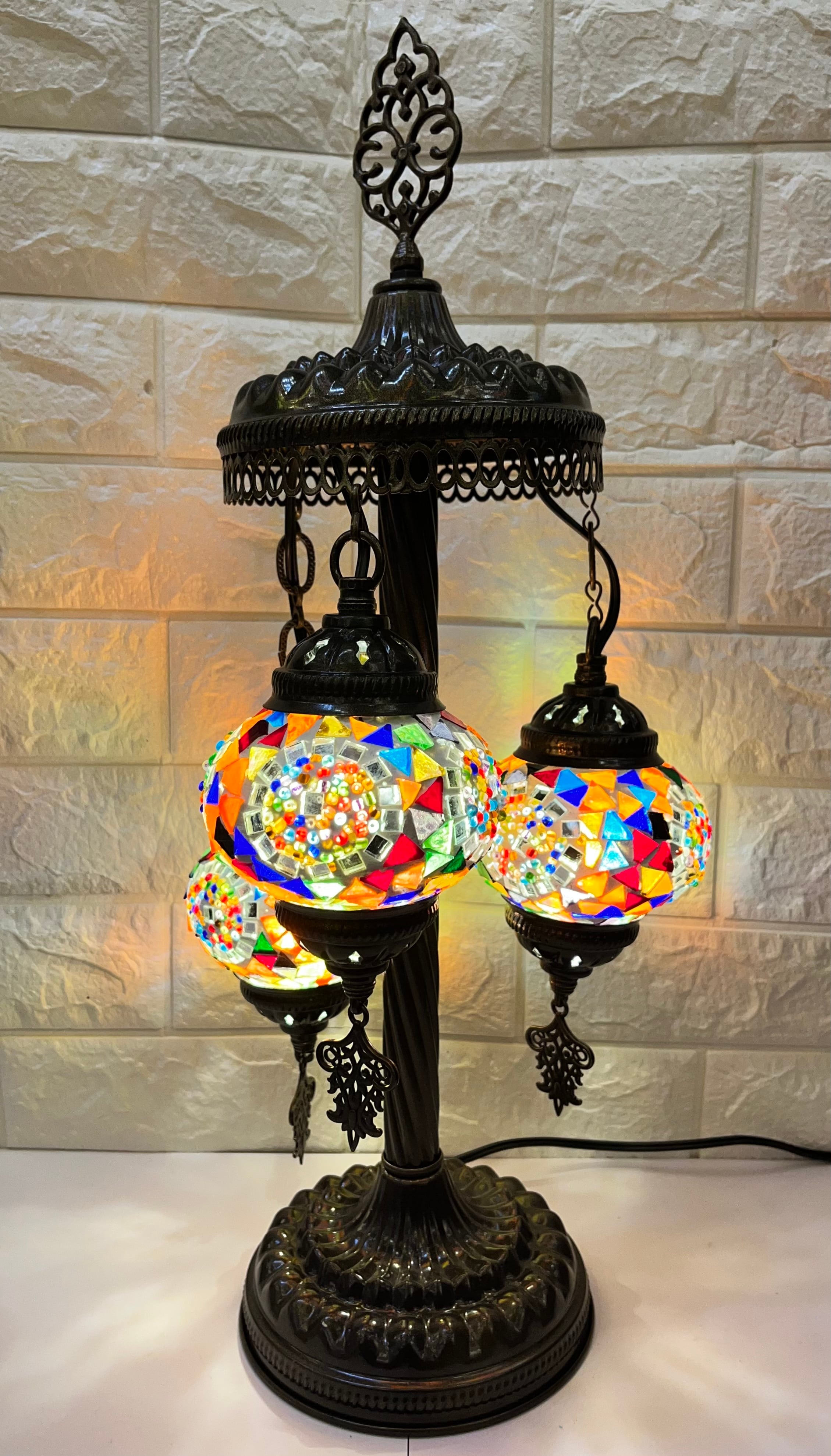 カラフル】トルコモザイクランプ 3連コンパクト | zakurotokyo