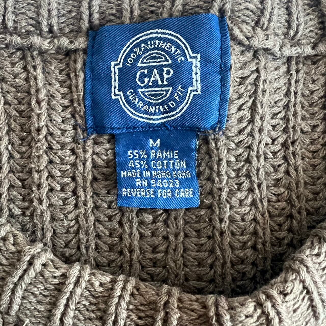 80s 90s OLD GAP オールドギャップ 香港製 コットン ラミー セーター 