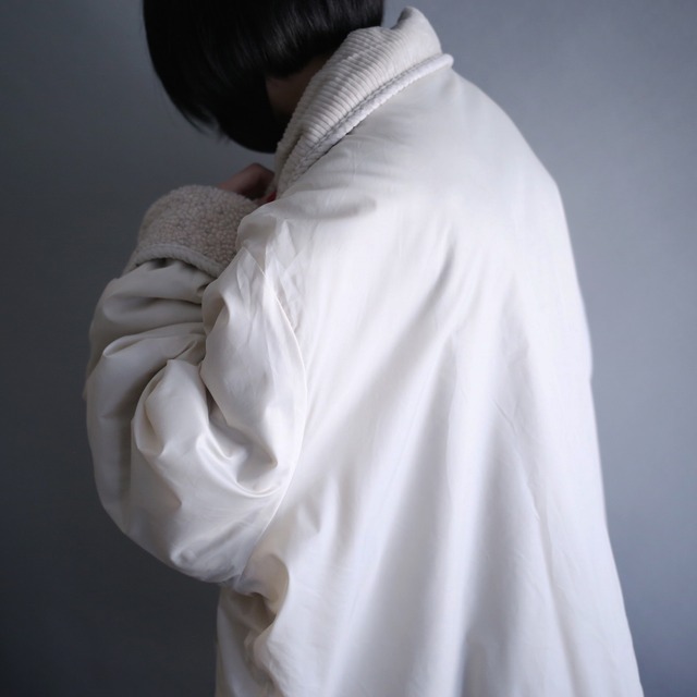 "reversible" boa fleece × shakashaka XXX over silhouette jacket coat