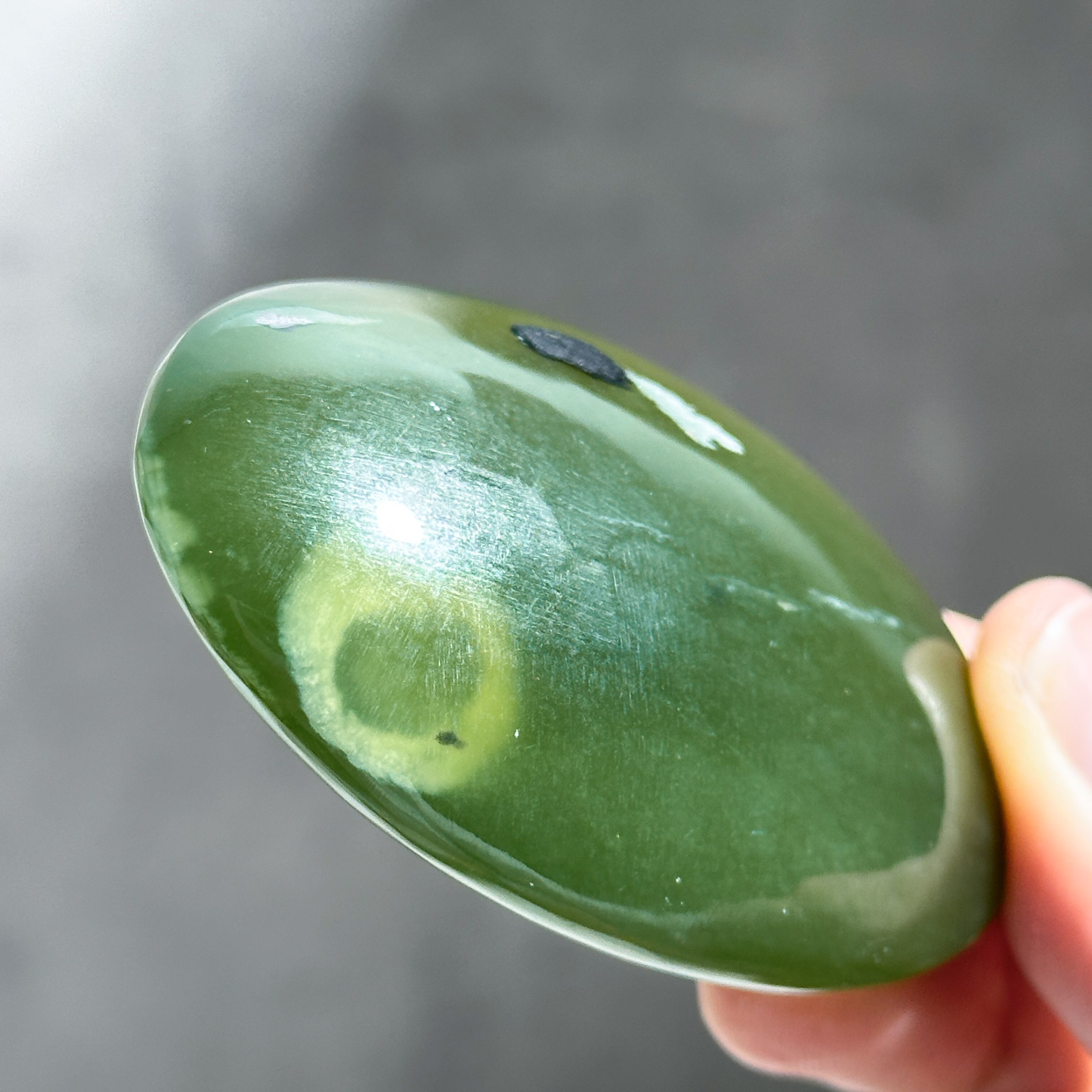 パワーストーン パイライト入り◎サーペンティン パームストーン41◇Serpentine