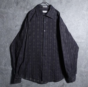 Botanical stripe pattern shirt